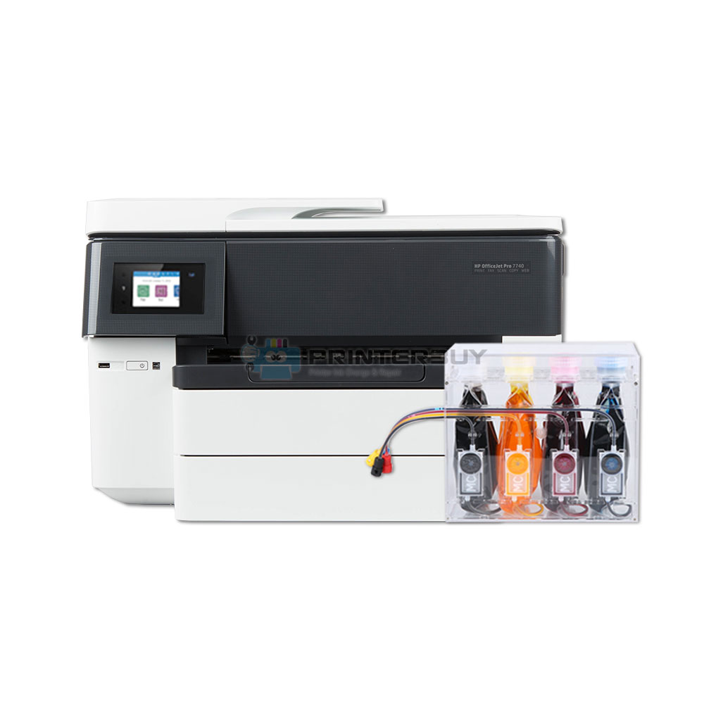 HP 오피스젯 프로 7740 무한잉크 프린터 A3 팩스 복합기 1600ml 무칩